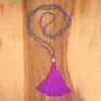 Crystal Knot Tassel Necklace Hand Woven Long Sweater Chain Buddha Head Pendant Women's Necklace