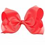 Cute 8 Inch Grosgrain Solid Color Bowknot Hair Bows with Clips Handmade Price Kid Girls Hair Accessories