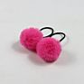 Cute Little Girls' Pompom Hair Ties Faux Fur Pom Pom Elastic Hairband Hair Ropes Hair Accessories