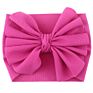 Cute Silk Solid Headband Bow Tie Baby Nylon Headband Hair Accessories Headwrap for Babies