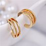 Cz Diamond Simple Ear Cuffs 18K Gold Plated Clip on Earrings Non Pierced for Women