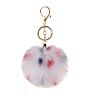 Design Rainbow Colorful 8Cm Hair Ball Pompons Keychain Key Chain Bag Pendant Car Jewelry Decoration