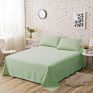 European Style Solid Color 100% Wash Cotton Flat Bed Sheets