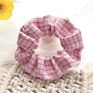 Fabric Linen Plaid Designer Hair Scrunchies Famous Brands Hair Ties Sets Elastic Hair Bands Accessories for Women Girls