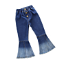 Fall Little Girls Cotton Bell Bottoms Children's Clothing Spring Girls Jeans Pant Kids Flares Black Pants