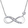 Fine Jewelry Designer S925 Real Silver Eight Earring Bracelet Women's Wedding Infinity Necklace Fine Jewelry Sets