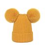 Hat Rex Rabbit Double Hairball Knitted Hat Mum and Baby Matching Beanie
