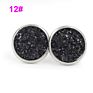 Jewelry Shining Glitter Girls Earings 12Mm Stainless Steel Women Star Color Bling Crystal Druzy Stud Earrings