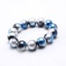 Kids Children 12Mm Cute Mermaid Beads Jewelry Fancy Tie Dye Acrylic Pearl Beaded Elastic Bracelets