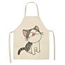 Latest Promotion Price Design Reusable Cute Cartoon Cat Print Kitchen Non-Waterproof Apron