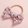 Leopard Animal Prints Bows Elastic Nylon Headbands ,One Size Fit Most Baby Knot Hairbands Headwear