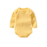 Long-Sleeve 100% Cotton Baby Bodysuit Multi-Color Unisex Baby Solid Boy Rompers