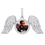 Memory Photo Frame Medallions Necklace&Pendant in Silver with Tennis Chain Hip Hop Jewelry Personalized Cubic Zircon Gift