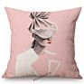 Modern Girl Elegant Lady Pretty Elite Woman Luxury Lifestyle Aesthetics Cotton Linen Sofa Pillow Case Cushion Cover Case
