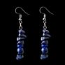 Natural Crystal Stone Beaded Earrings Multicolor Stones Tassel Hook Earrings