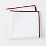 Novelty Mens Solid White Color 100% Cotton Pocket Square