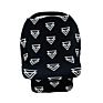Organic Knit Stretchy Baby Nursing Cover for Breastfeeding, Multi Use 5 in 1 Floral Printing Car Seat Cover Baby Nursing//