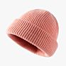 Outdoor Slouchy Running Knitted Ribbed Beanie Hat Acrylic Cuffed Knit Fisherman Beanie Hat