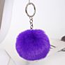 Product Bag Accessories 8Cm Cute Puff Key Ring Pom Pom Key Chains Fluffy Keychain