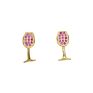 cz pineapple cherry ice cream glass key lock shape stud earring