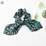 Qiyue Animal Snake Leopard Print Rabbit Ear Hair Scrunchies with Ties