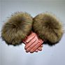 Real Fox Fur Gloves Women / Genuine Sheepskin Motorcycle Women Leather Gloves /Warm Leather Real Fur Gloves