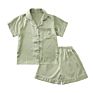 Satin Pajamas Set Kids Size Pyjamas Sleepwear for Child Silk Nighty 6028