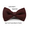 Single Deck Men Women Solid Color Bowknot Lovely Knit Bowtie Adjustable Neckwear Designer Knitting Butterfly Bow Tie