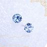 Small Popular Color Birthstone Fine Jewelry 925 Sterling Silver Bling Stud Zircon Cz Earrings