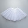 Stock Solid Color Plain 3 Layers Girl Kids Star Tutu Skirts Dress for Party Performance