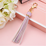 Tassel Keychain Women Cute Tassel Keychain Accessories Pu Leather Car Bag Gold Key Ring Fringe Jewelry Friends Xmas Gift