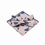 Tie Gift Box White Dress Mens Neck Printed Bowtie Adjustable and Pocket Square Set Linen Bow Ties