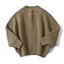 Toddlers Kids Knit Plain Pullover Long Sleeve Organic Oversized Baby Sweater Top