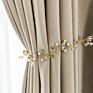 White Elegance Interior Thermal Insulated Double Panel Blackout Curtains Soft Velvet Curtain for Bedroom
