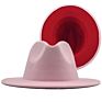 Wool Felt Red Bottom Double Sided Fedora Hats Two Tone Fedora Hat Women