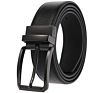 Zk707-3 Zinc Alloy Pin Buckle Genuine Leather Belt for Men