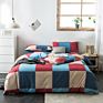 100% Cotton Nude Bedding Sets Bedsheets Fitted Bed Sheet Microfiber Antistatic Fabric Plaid Bed Sheet