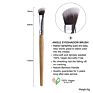 11Pcs Eco-Friendly Bamboo Handle Natural Hair Professional Makeup Brush Set/Kit Vegan Cruelty Free - Premium Synthetic Kabuki