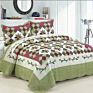 3 Pcs Machine Washable Printing Cotton Quilts Bedding Sets Quilt with Queen King Different Sizes