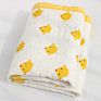 6 Layer Muslin Blanket Printed Design 110*110Cm Bath Towel Cotton Baby Blanket