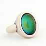 Antique Silver Plated Color Change Emotion Feeling Mood Oval Stone Ring