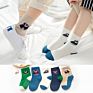 Baby Socks Set 5 Pack Infant Combed Cotton Dinosaur Spring Kids Crew Dress Cute Cartoon Socks