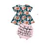 Blue Tie Dye Dress Set Kids Girl Girls Clothing Sets Kids Girls Short Set without on Maniking
