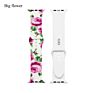 Boorui Silicone Print Patterns Watch Bands for Apple Watch Band Designer Straps for Apple Watch Series 7 6 5 4 3 2 1 /