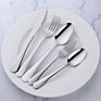 Buygo 4 Pcs 1010 Cutlery Gift Set Fork Knife Spoon Restaurant Party Tableware Eating Utensils Black Flatware Silverware Set