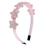 Children Glitter Star Hair Hoop Scallion Powder Star Plastic Headband