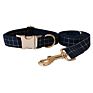 Classic Velvet Dog Bow Tie Collar and Leash Set Pet Gift with Bow