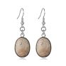 Cliobeads Goldstone Green Aventurine Tiger Eye Gem Stone Earrings Oval Dangle Drop Earrings