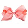 Cute 8 Inch Grosgrain Solid Color Bowknot Hair Bows with Clips Handmade Price Kid Girls Hair Accessories