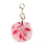 Design Rainbow Colorful 8Cm Hair Ball Pompons Keychain Key Chain Bag Pendant Car Jewelry Decoration